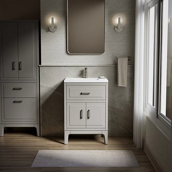 Seer 24 in Bathroom Vanity Cabinet with Sink and Quartz Top