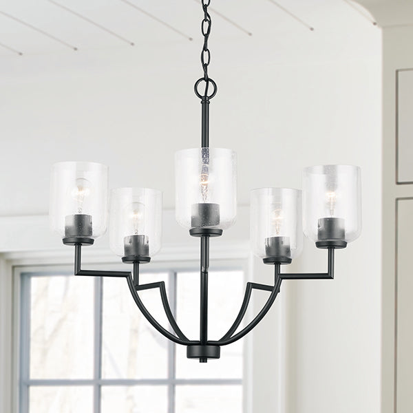 Carter 5-Light Clear Seeded Glass Chandelier