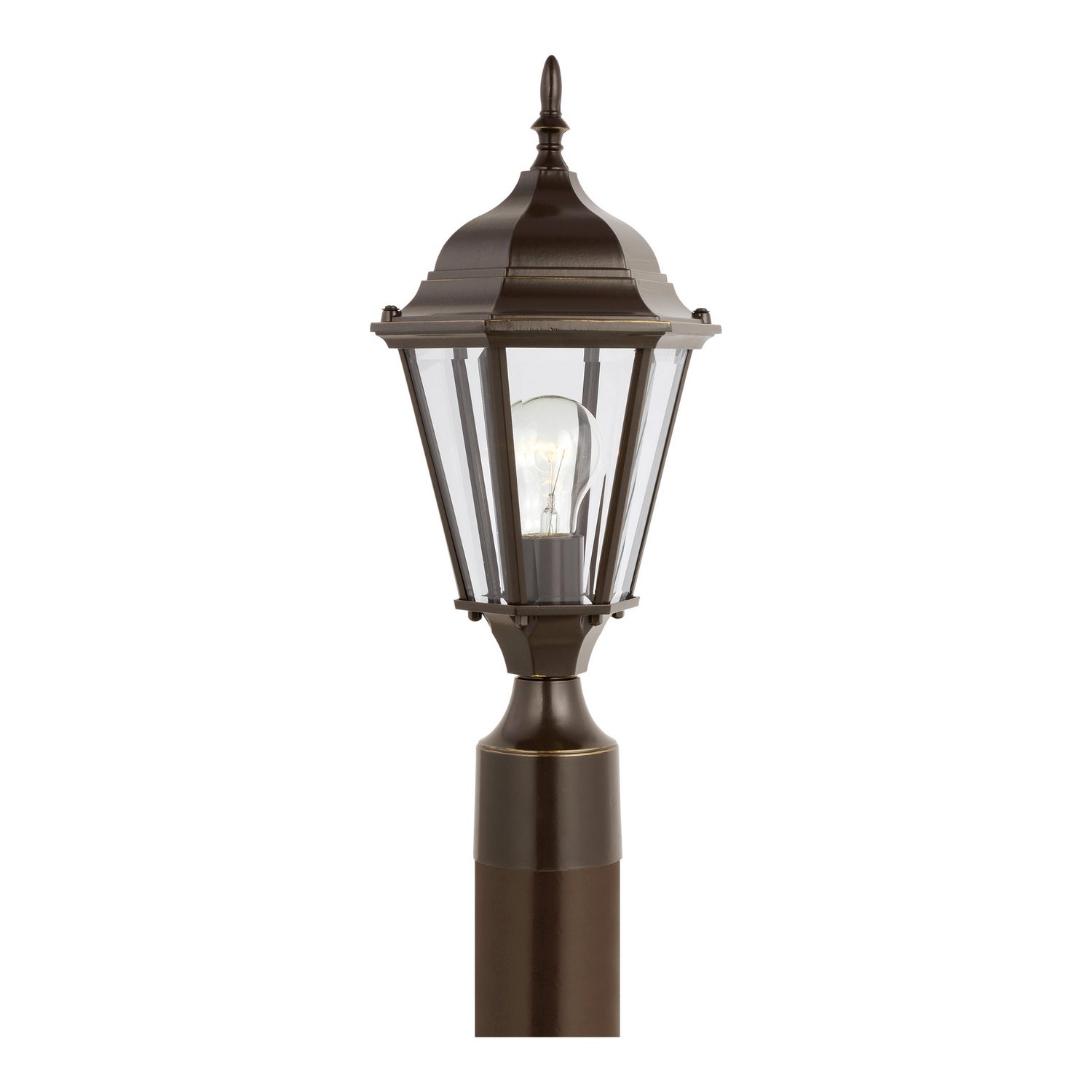 12 in 1-Light Outdoor Post Fixture, Textured