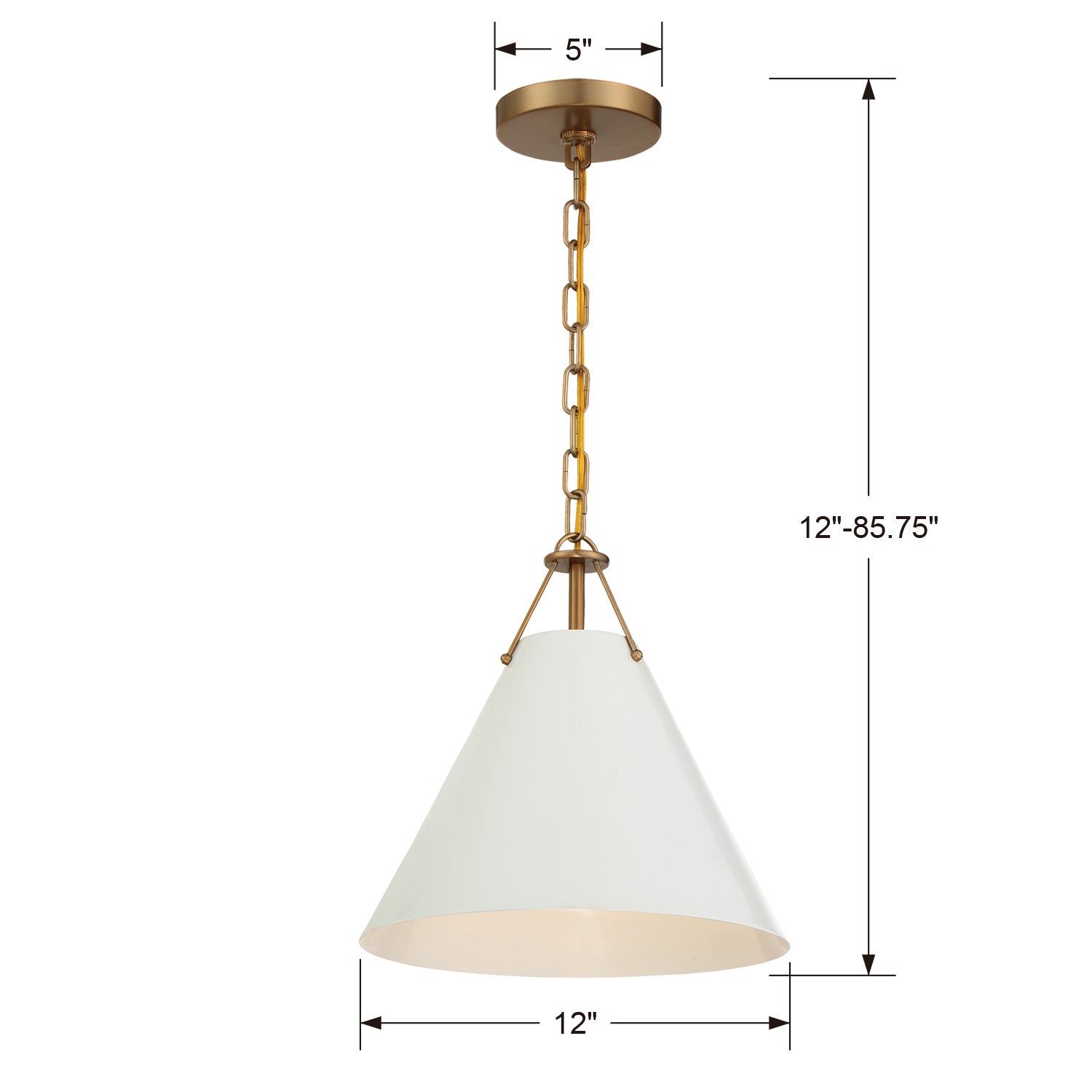 1-Light Pendant, 10 in W x 12 in H, Modern Kitchen Island Lighting