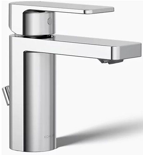Parallel 0.5 gpm Single Hole Bathroom Faucet and Pop Up Drain Assembly
