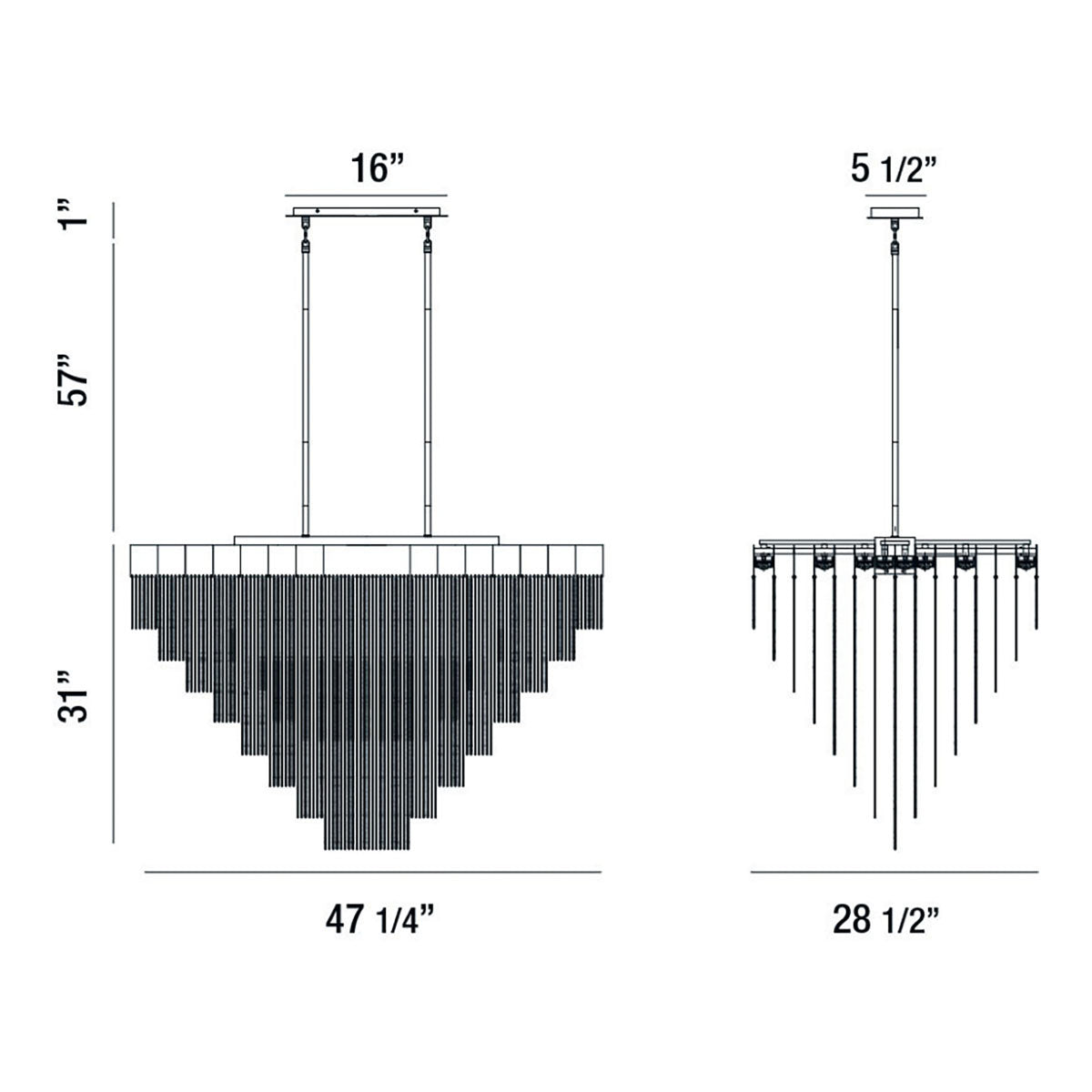 Bloomfield 22-Light Wide LED Chandelier