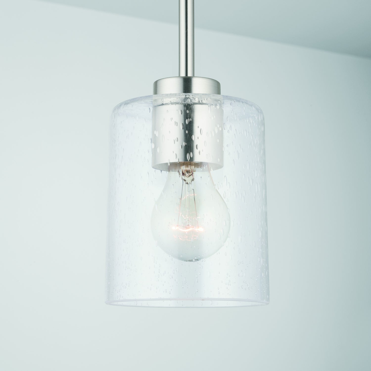 Greyson 4-3/4 in 1-Light Pendant with Clear Seeded Glass Shade