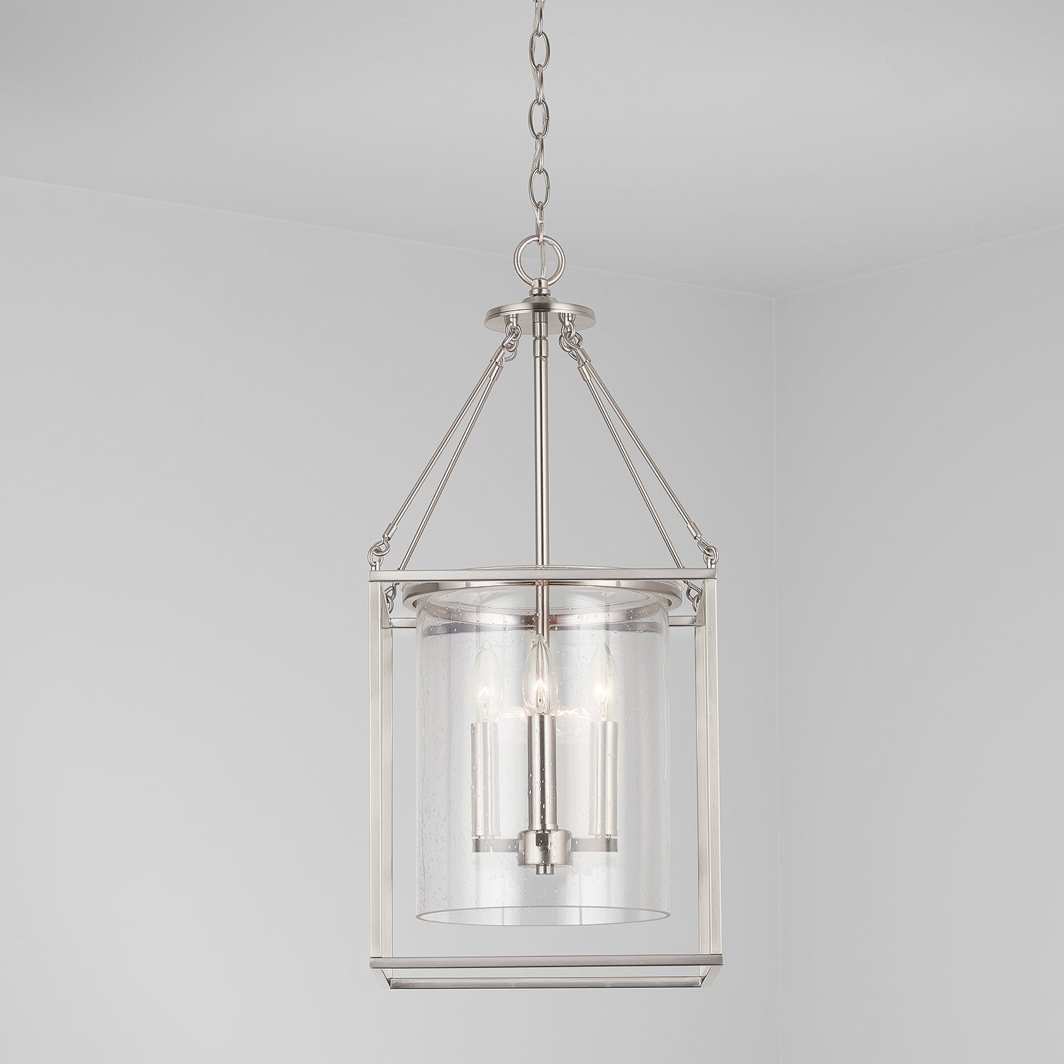 Cooper 11-3/4 in 4 Light Foyer Pendant with Clear Seeded Glass