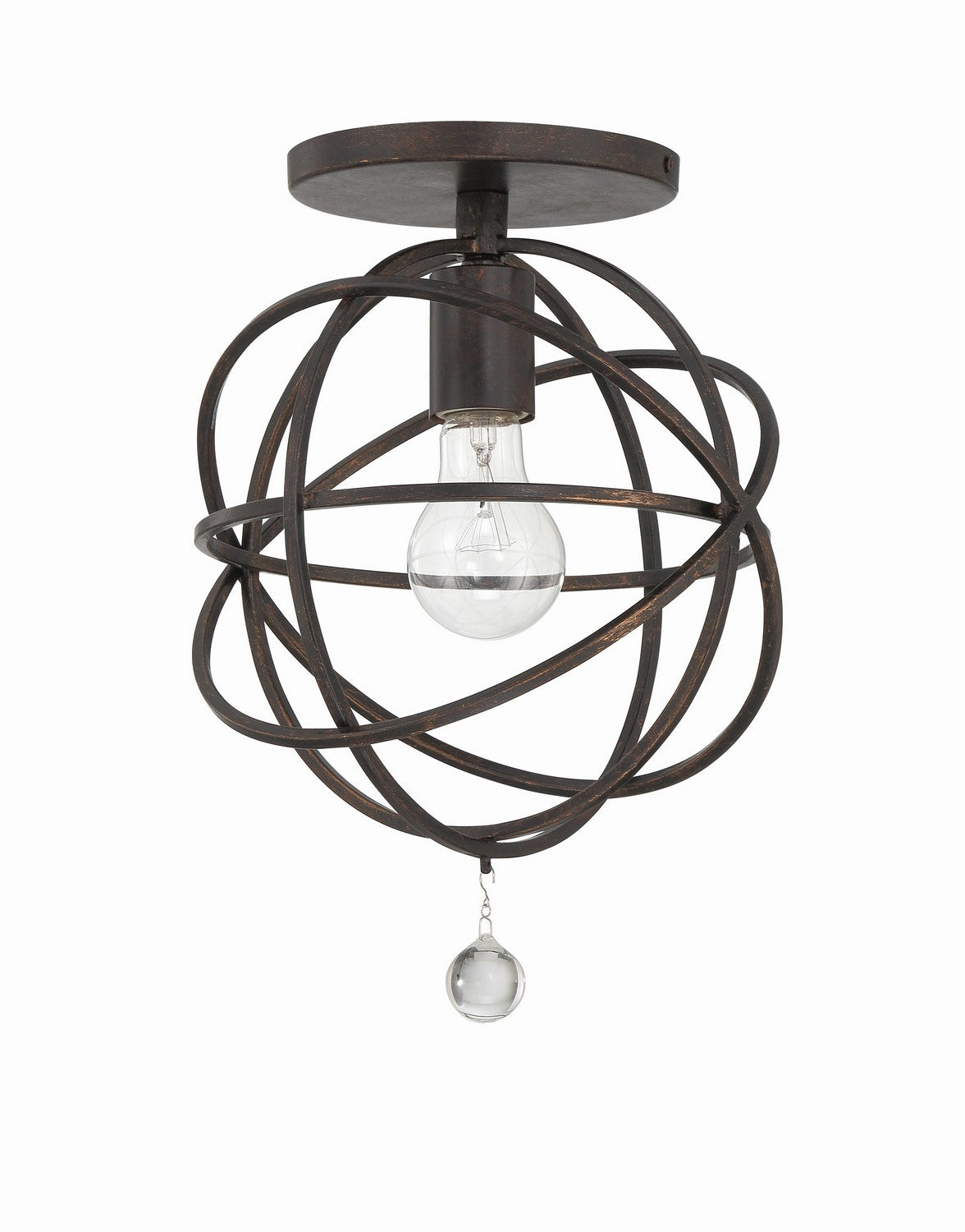 Solaris 10 in 1-Light Semi-Flush Mount Ceiling Light