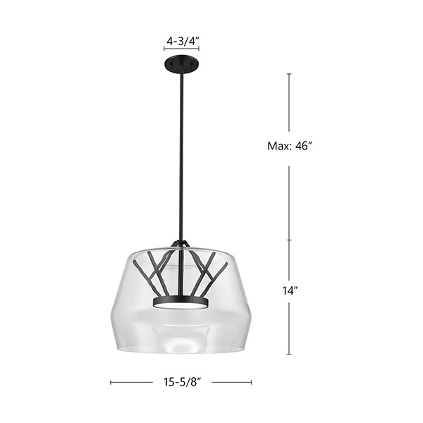 Kuzco PD61418-CL/BK
