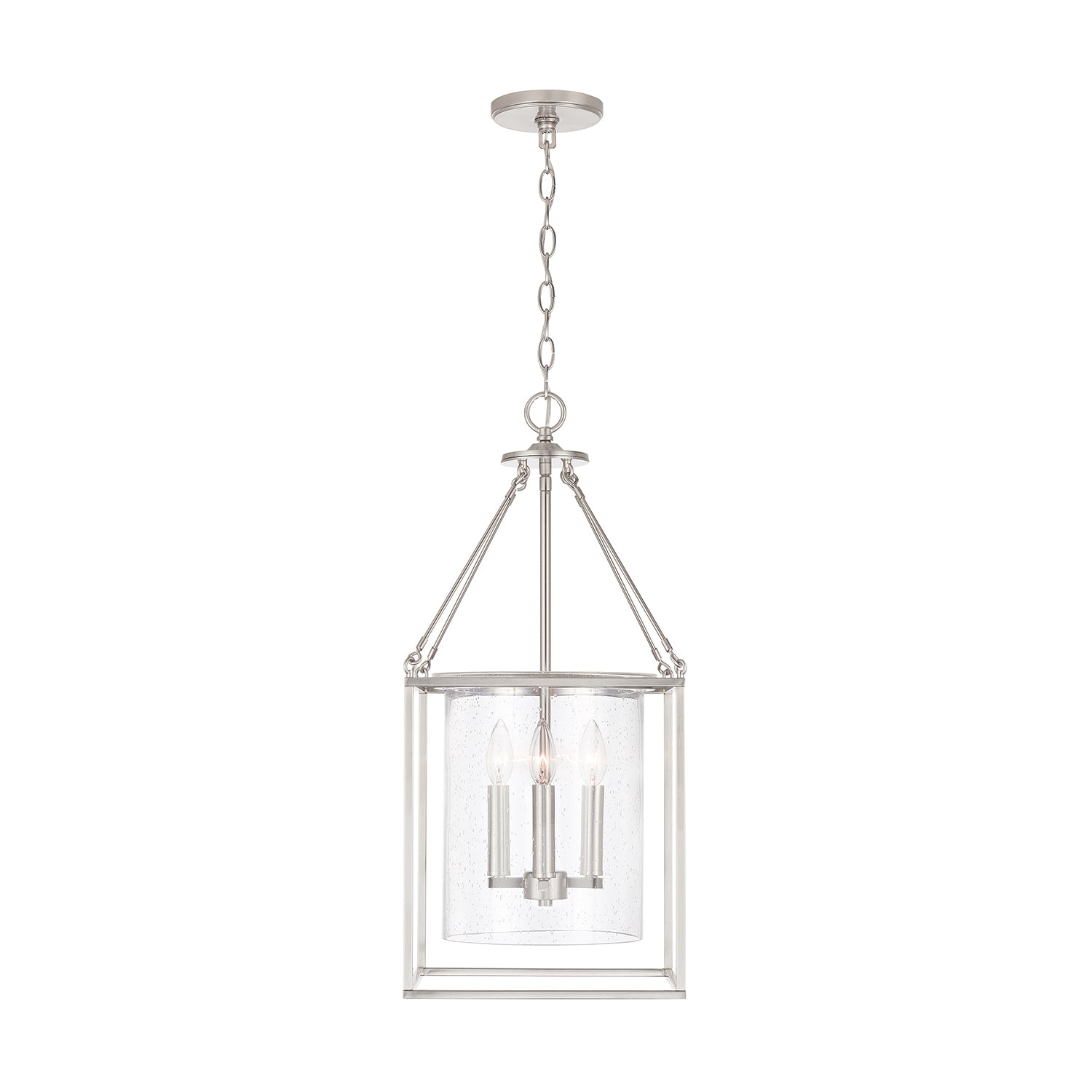 Cooper 11-3/4 in 4 Light Foyer Pendant with Clear Seeded Glass
