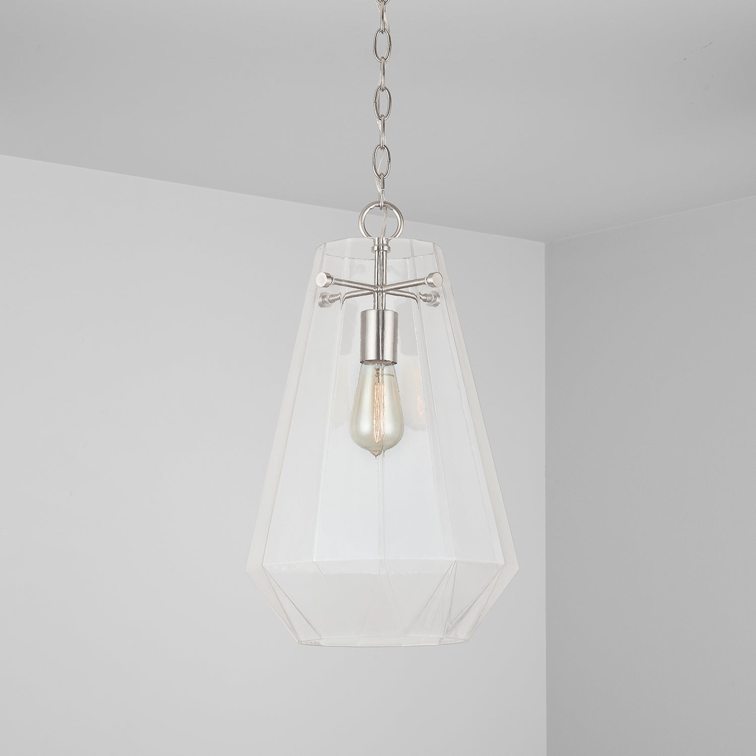 Lee 11 in 1-Light Pendant with Clear Prismatic Glass