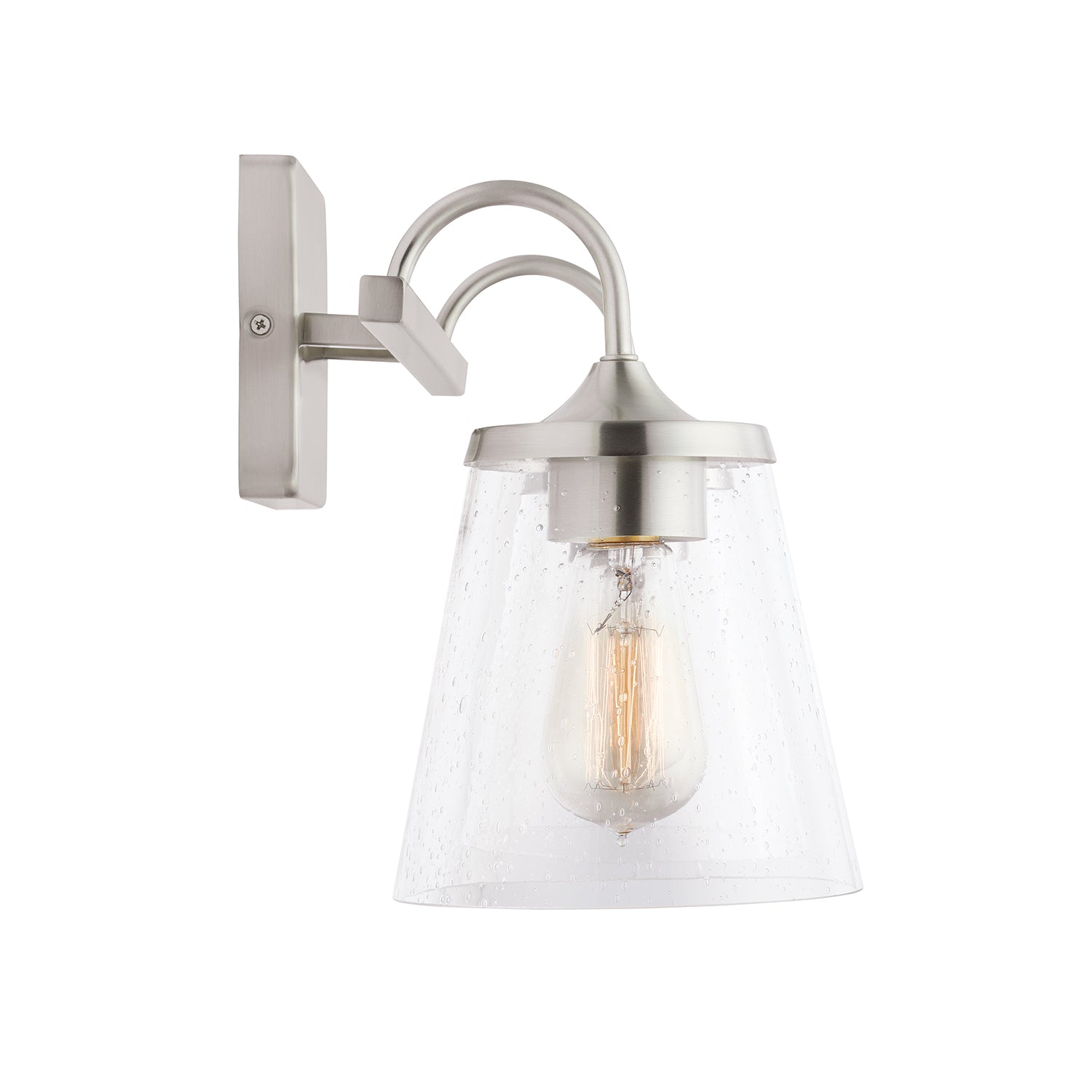 Jayne 2-Light 15-1/4 in Bathroom Vanity Light with Clear Seedy Glass Shades
