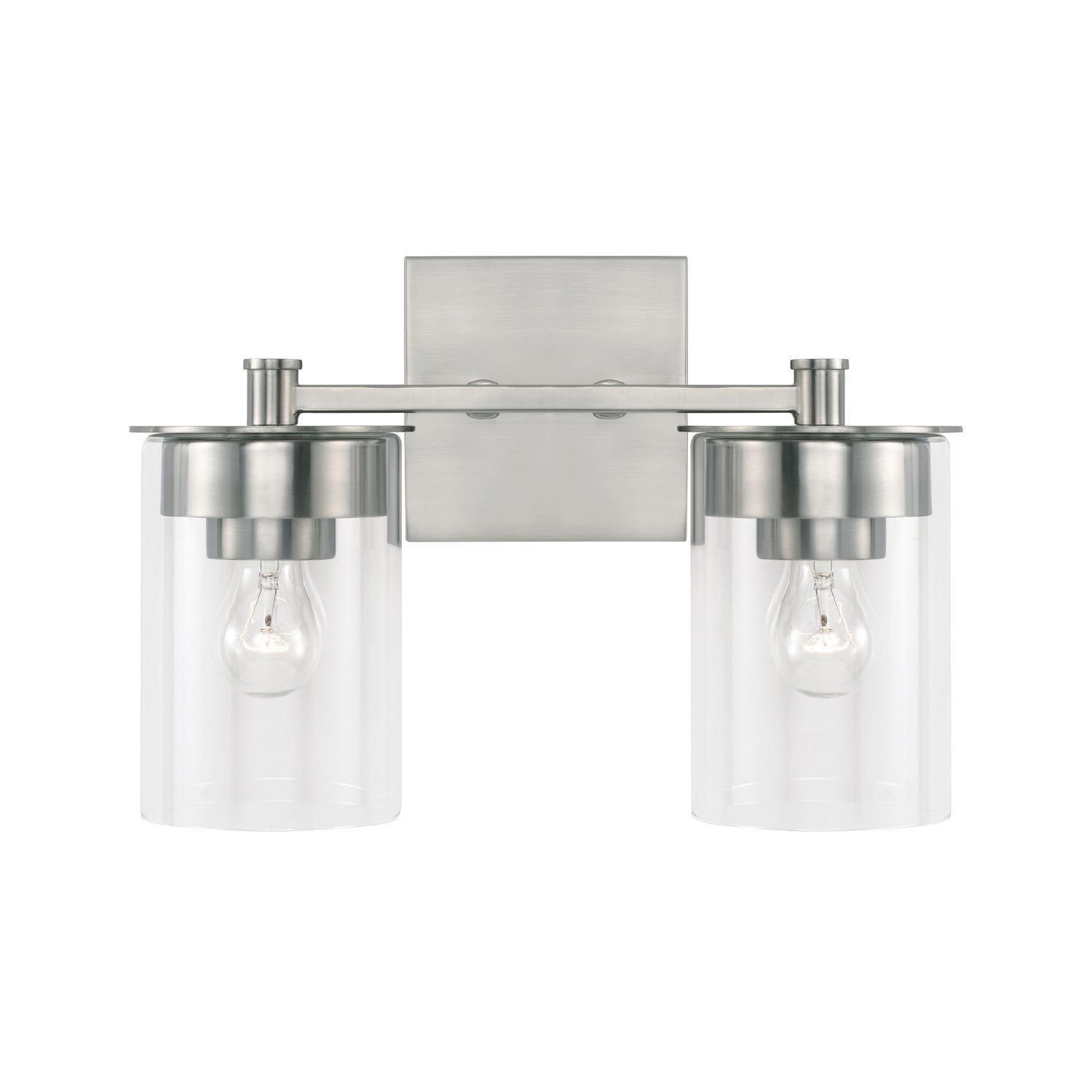 Mason 2-Light Bathroom Vanity Light with Clear Glass Shade