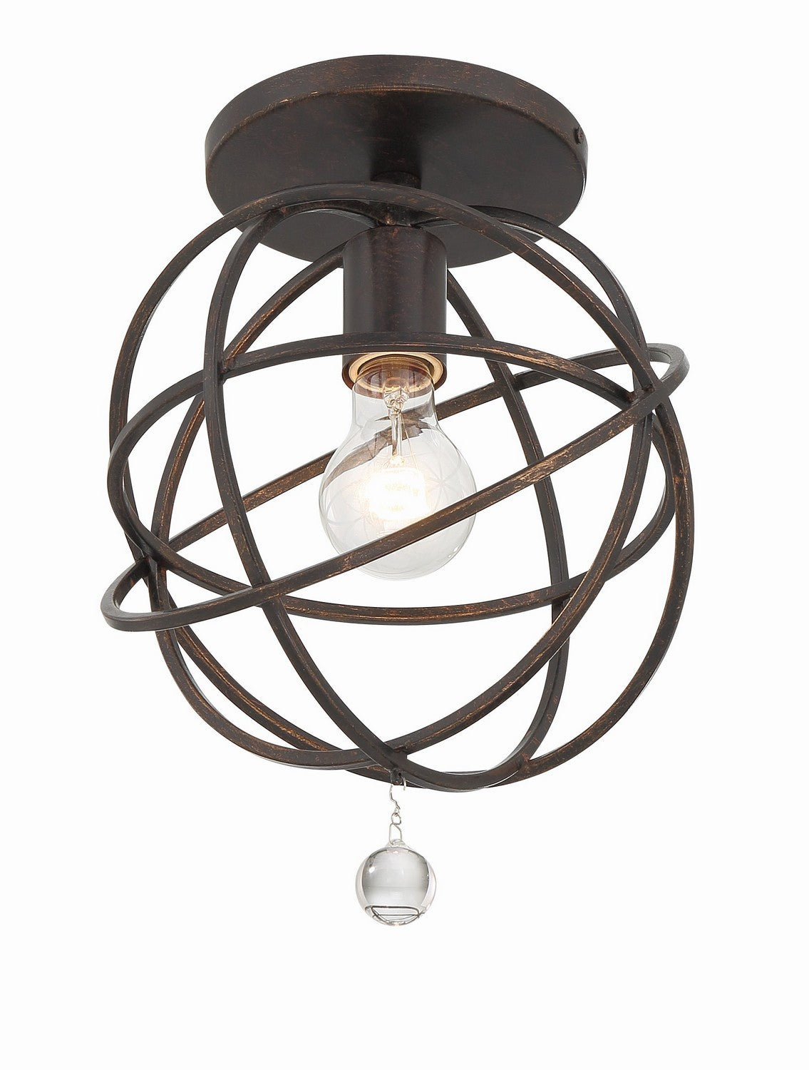 Solaris 10 in 1-Light Semi-Flush Mount Ceiling Light