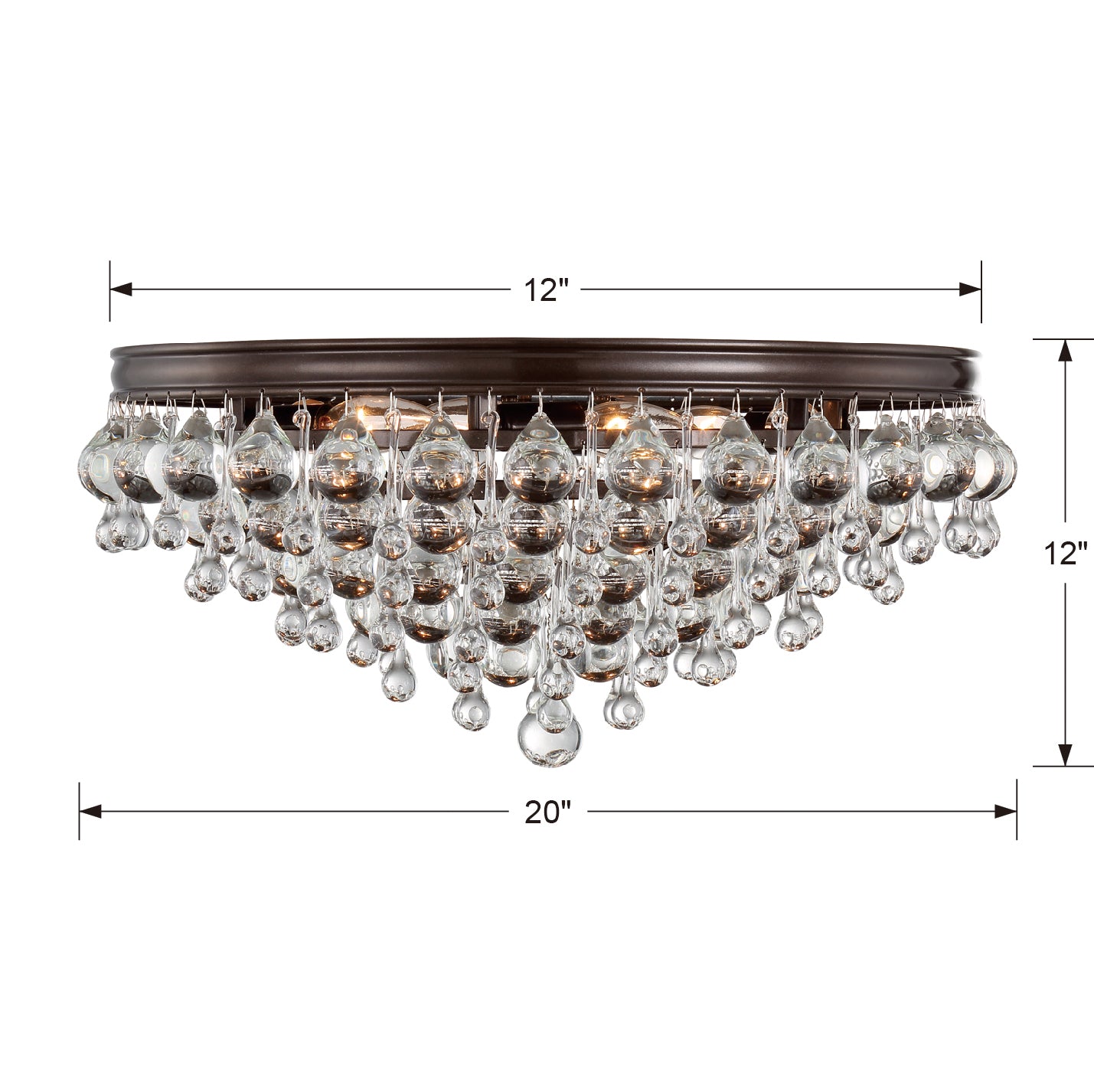 Calypso 6-Light 20 in Flush Ceiling Light
