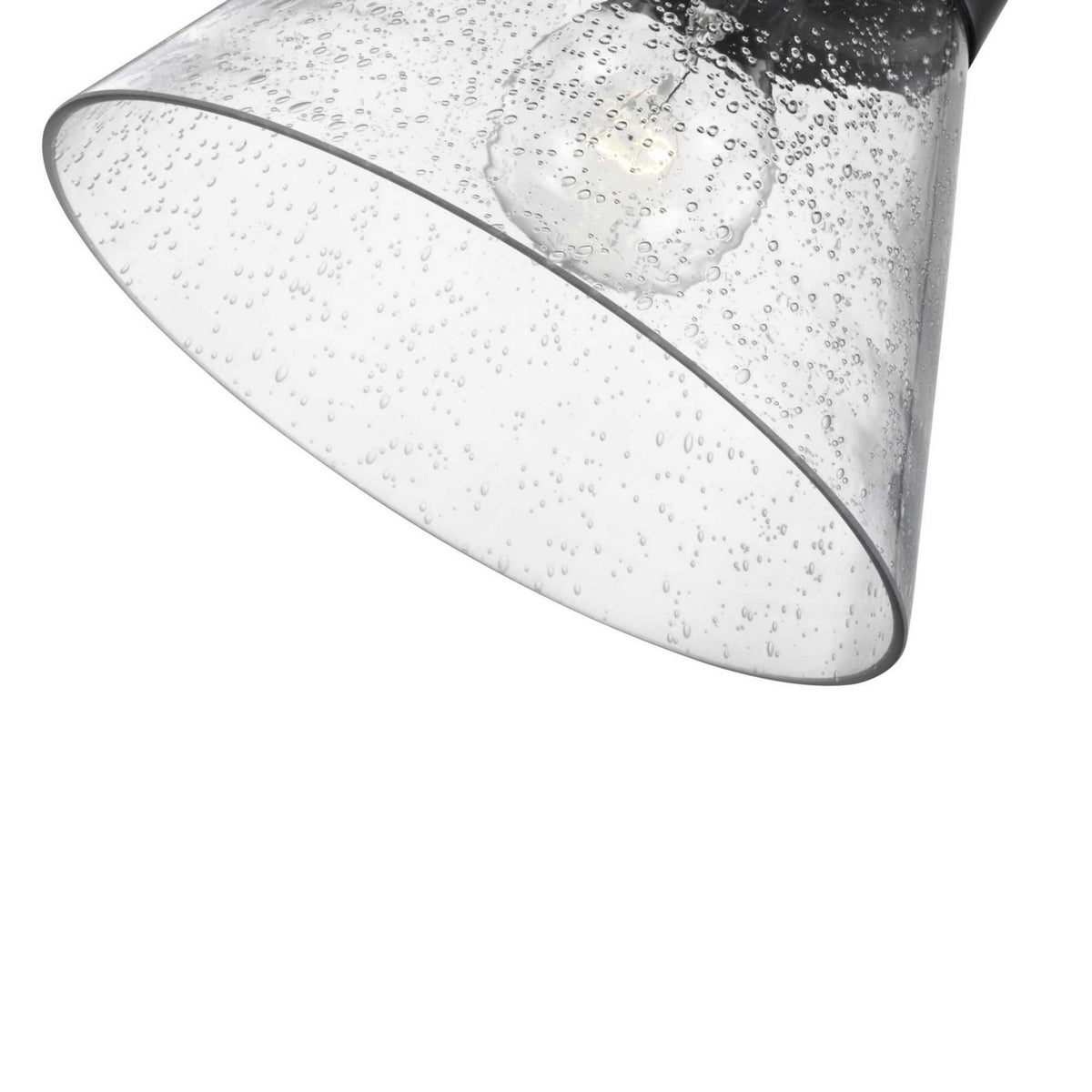 Hinton 1-Light 14 in Swing Arm Wall Light with Clear Seedy Glass Shade