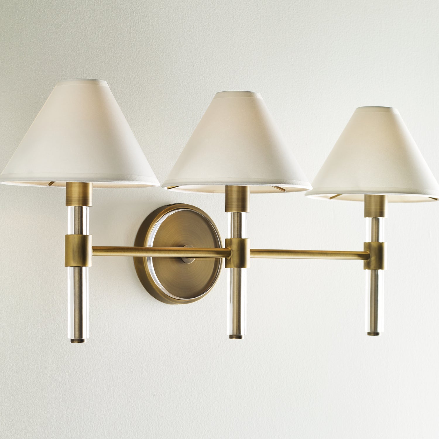 Robert 3-Light Bathroom Vanity Light with Clear Acrylic Shade