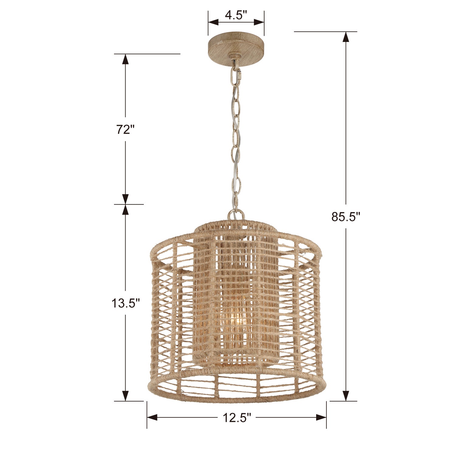 Jayna 12-1/2 in 1-Light Pendant