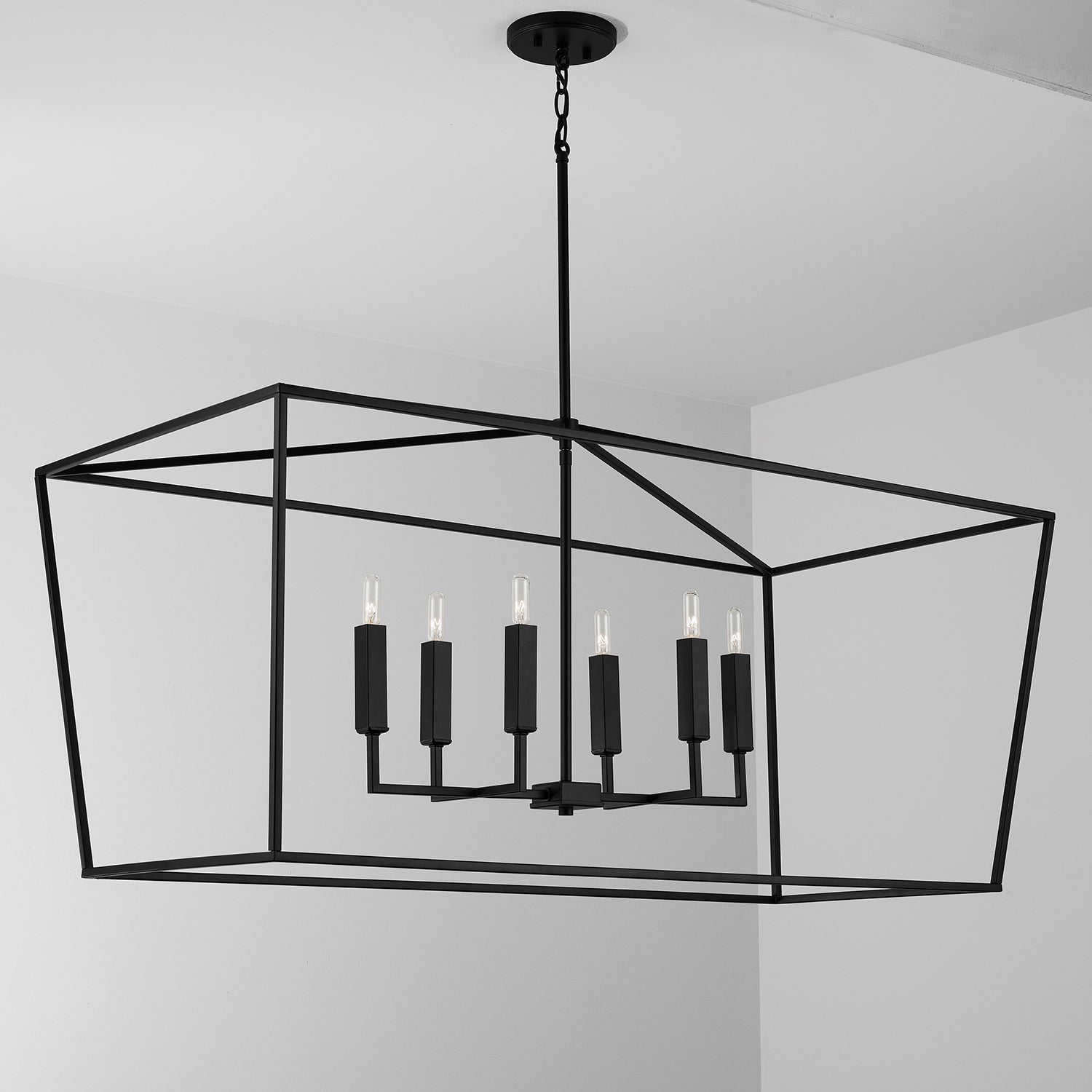 42 in W x 20-1/2 in H x 20 in E 6-Light Lantern Linear