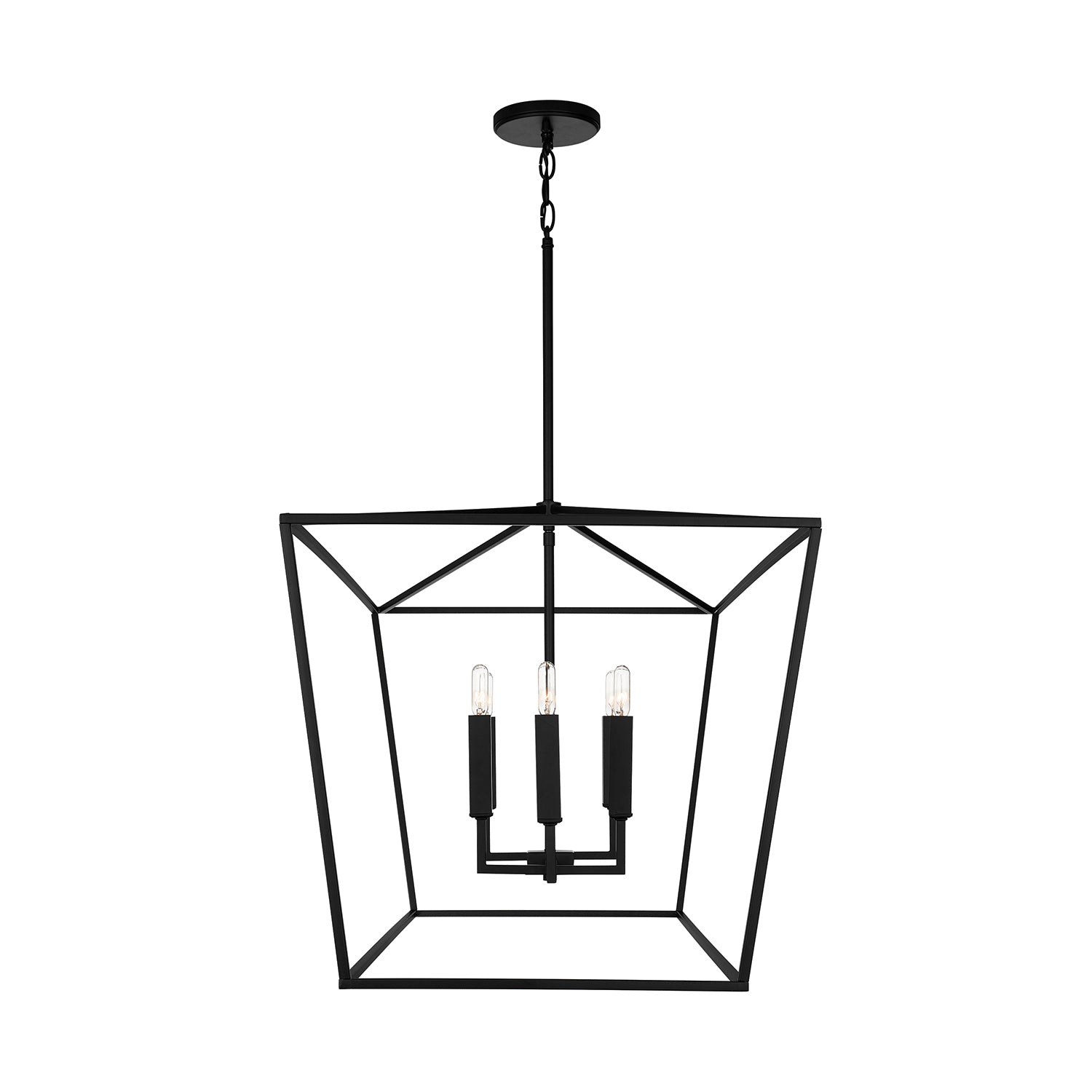 42 in W x 20-1/2 in H x 20 in E 6-Light Lantern Linear
