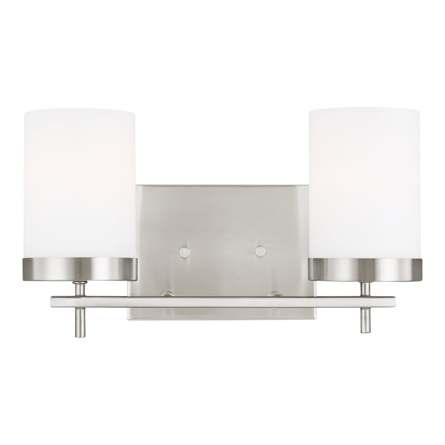 Zire 2-Light Bathroom Vanity Light with White Etched Glass
