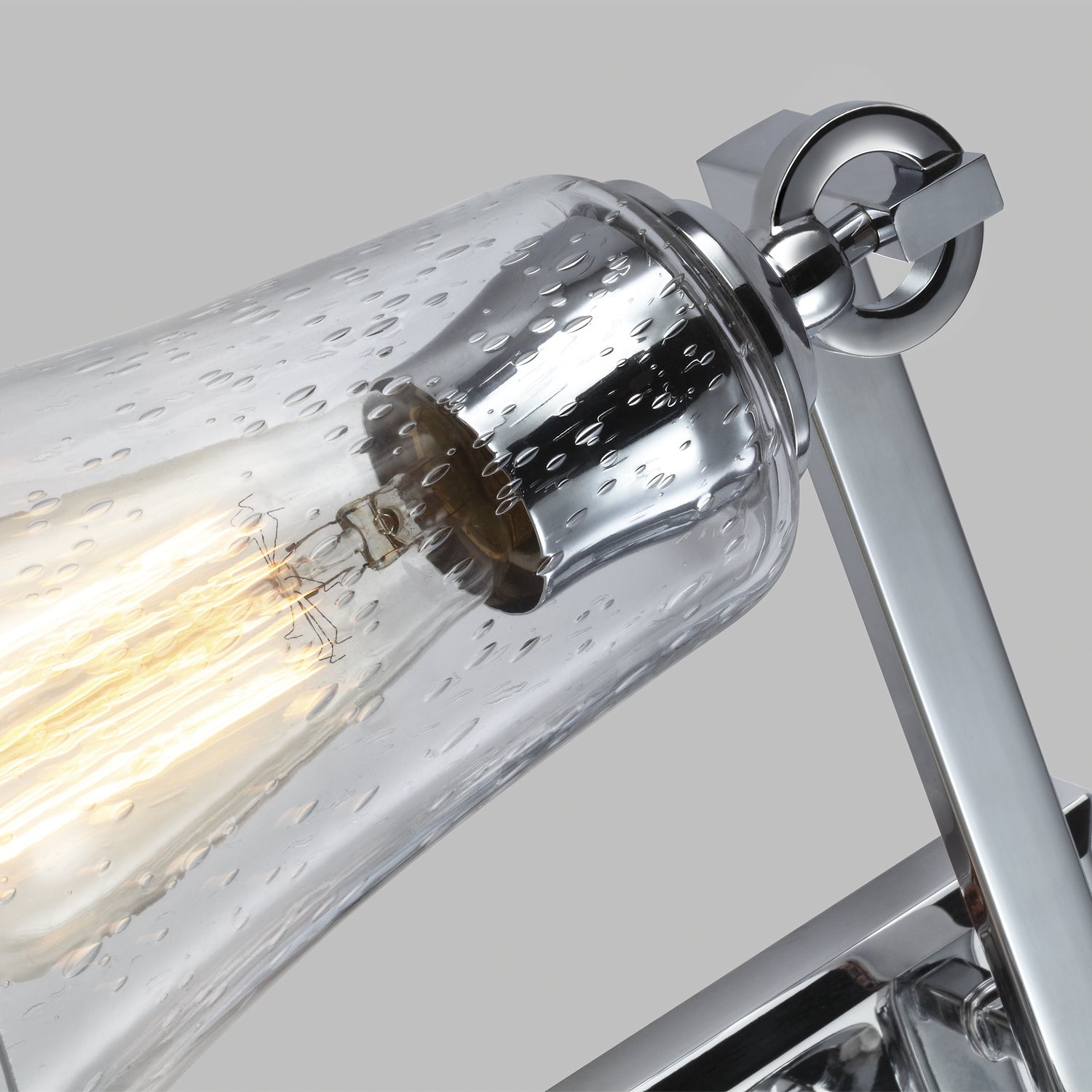 Monterro 3-Light Bathroom Vanity Light with Clear Seedy Glass Shade