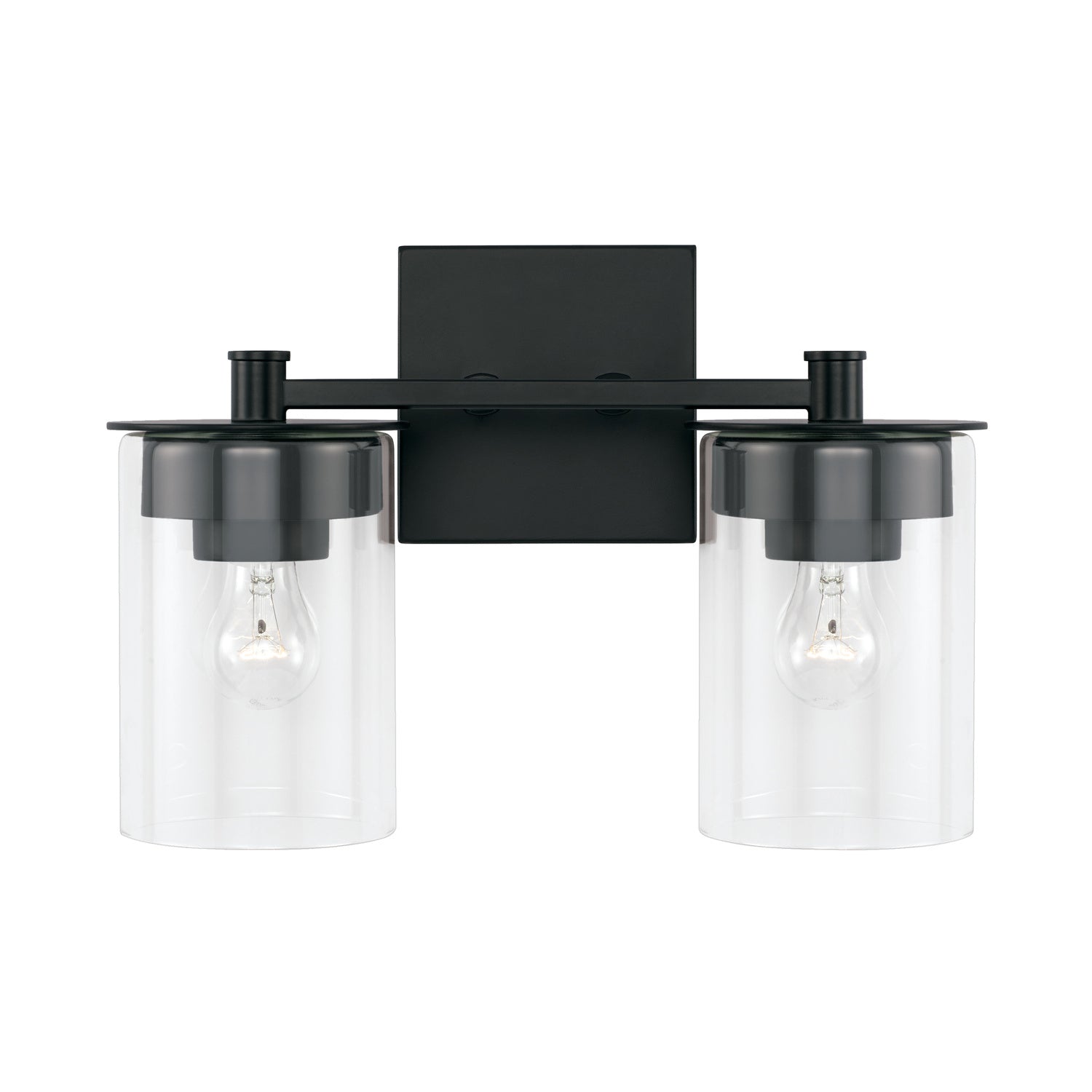 Mason 2-Light Bathroom Vanity Light with Clear Glass Shade