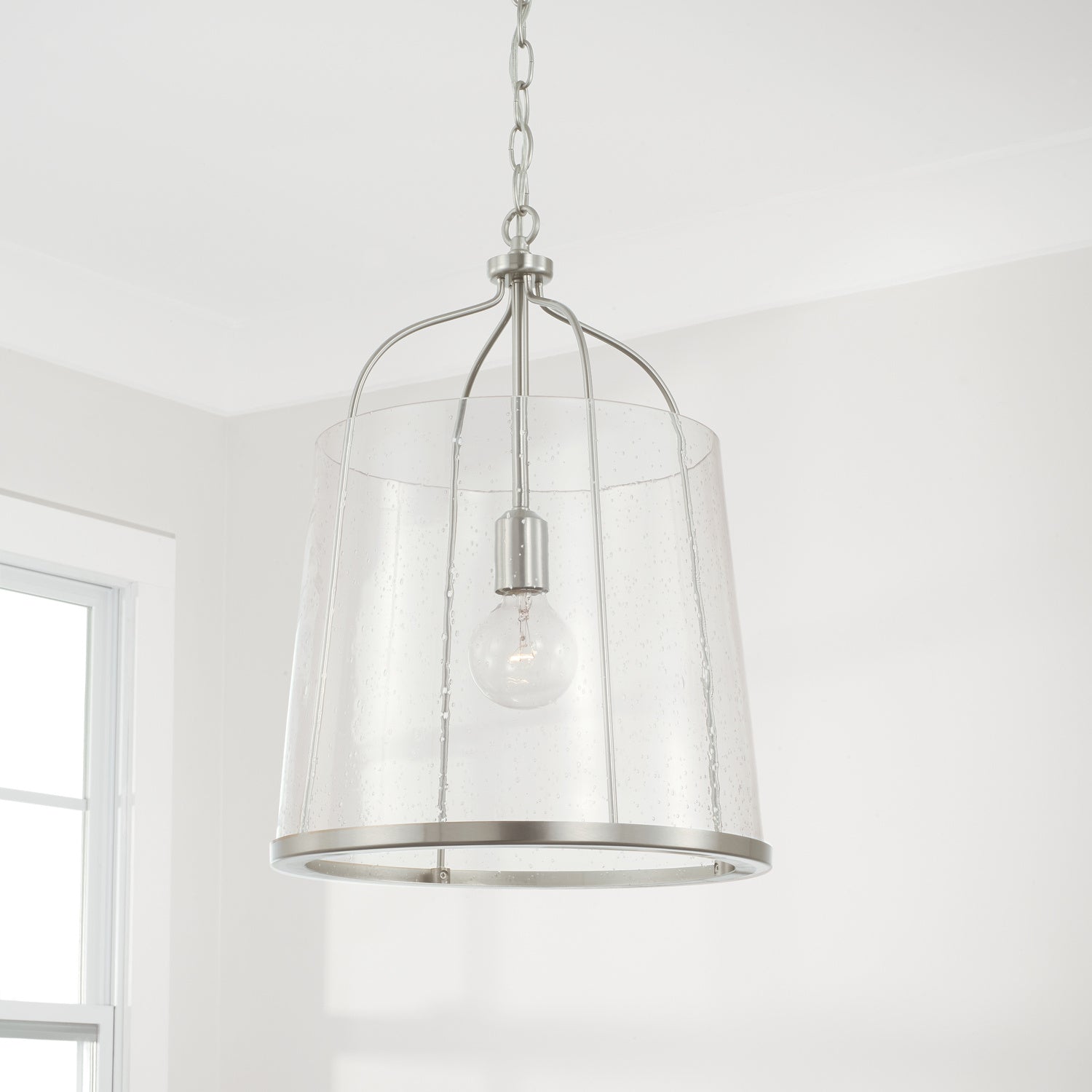 Madison 14 in 1-Light Pendant with Clear Seeded Glass