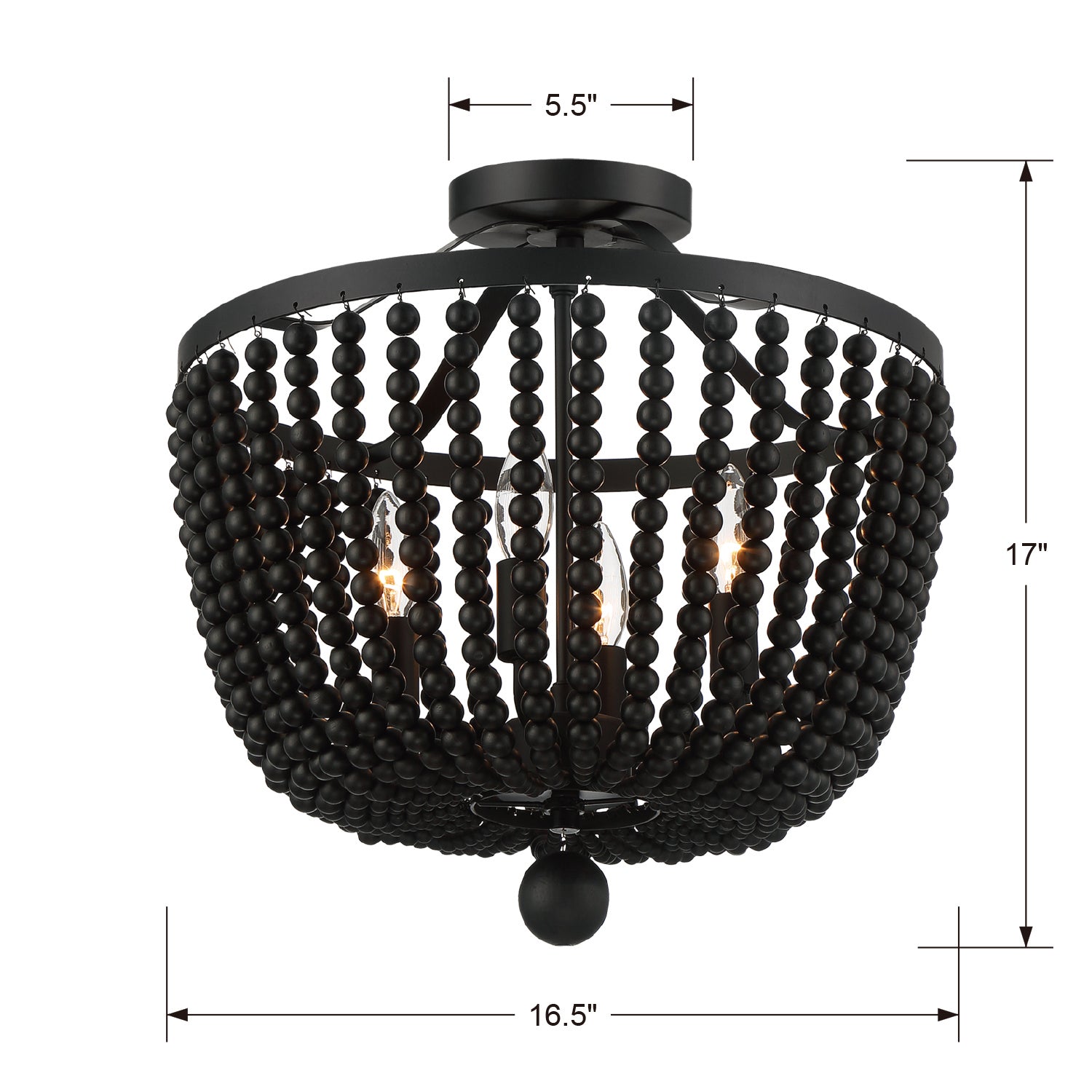 Rylee 4-Light Semi-Flush Mount Ceiling Light