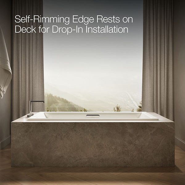 Underscore 72 in x 36 in Drop-in Heated BubbleMassage Air Bath