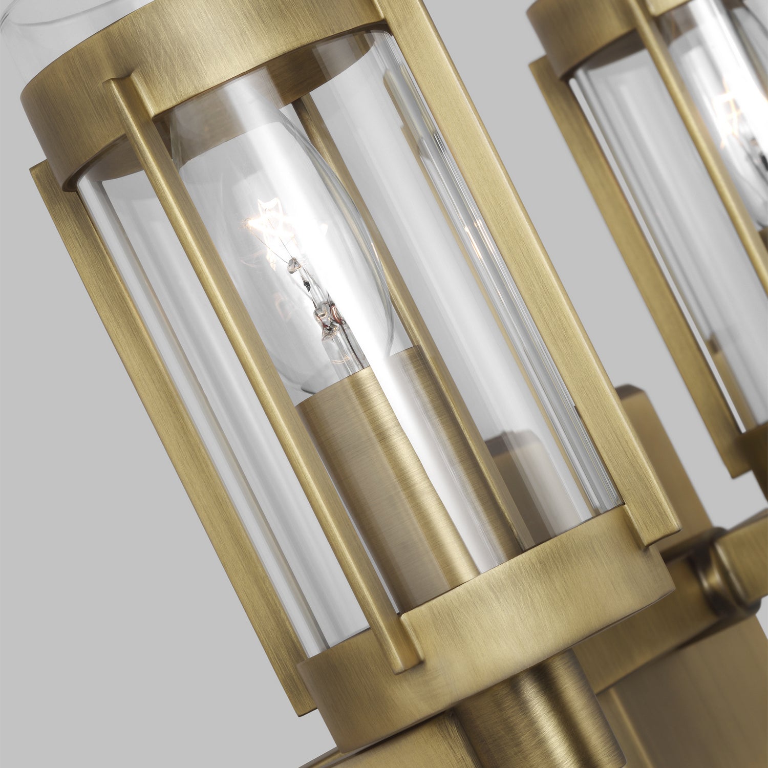 Flynn 3-Light Bathroom Vanity Light with Clear Glass Shades