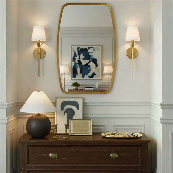 Broche 1-Light Wall Sconce with Fabric Shade