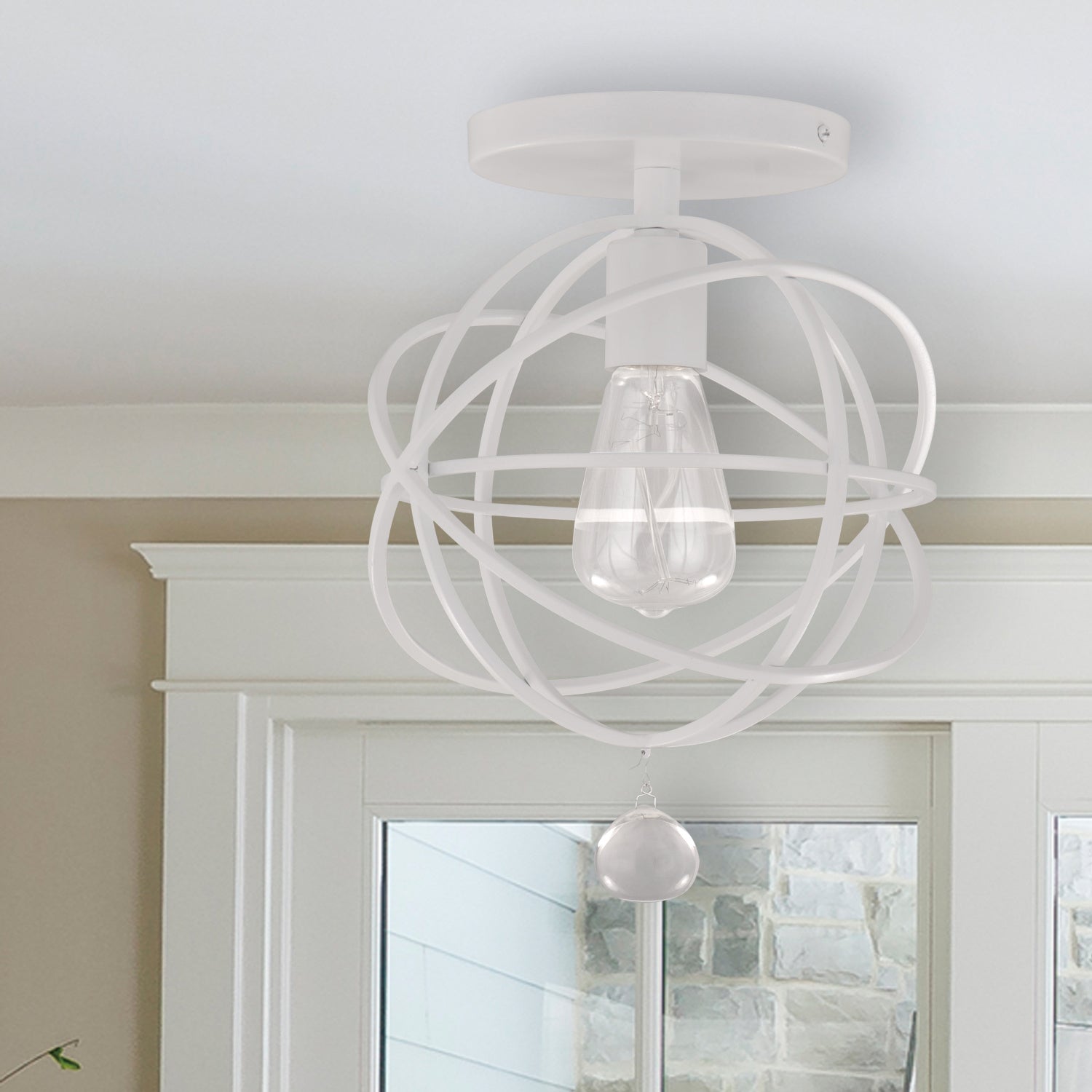 Solaris 10 in 1-Light Semi-Flush Mount Ceiling Light