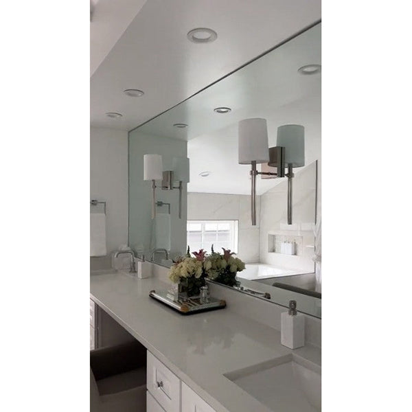 Bromley 1-Light Wall Sconce with White Fabric Shade