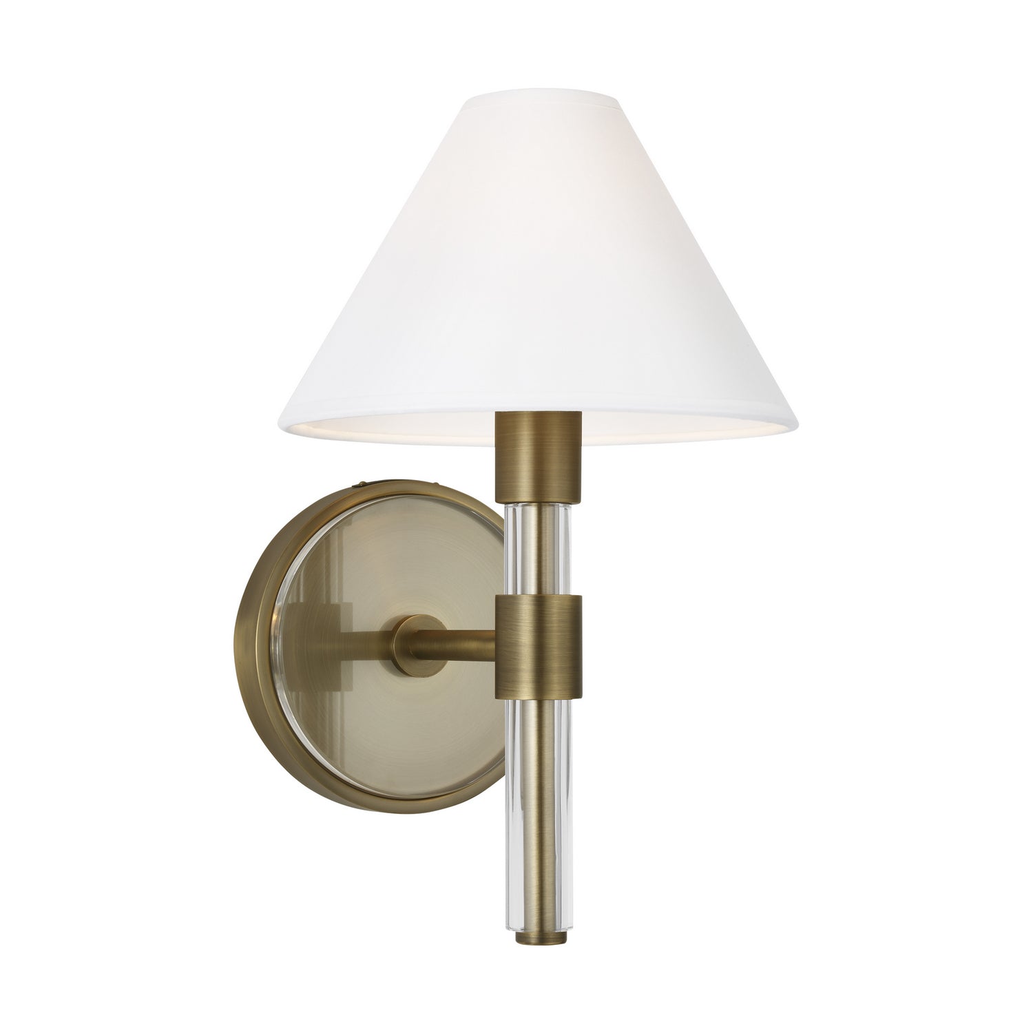 Robert 1-Light Wall Sconce with White Shade