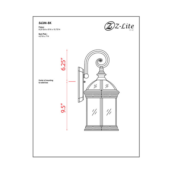 Z-Lite 563M-BK