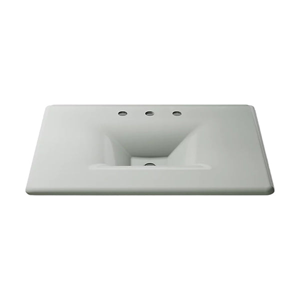 Iron/Impressions 31 in Enameled Cast Iron Vanity Top with Integrated Rectangular Sink