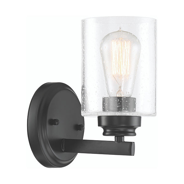 Bolden 1-Light Vanity with Clear Seedy Glass Shade