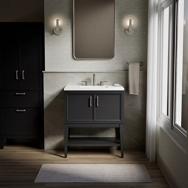 Winnow 30 in Bathroom Vanity Cabinet with Sink and Quartz Top