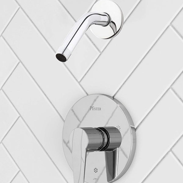 Pfirst Modern 2 GPM Lever Handle Shower Trim with Showerhead