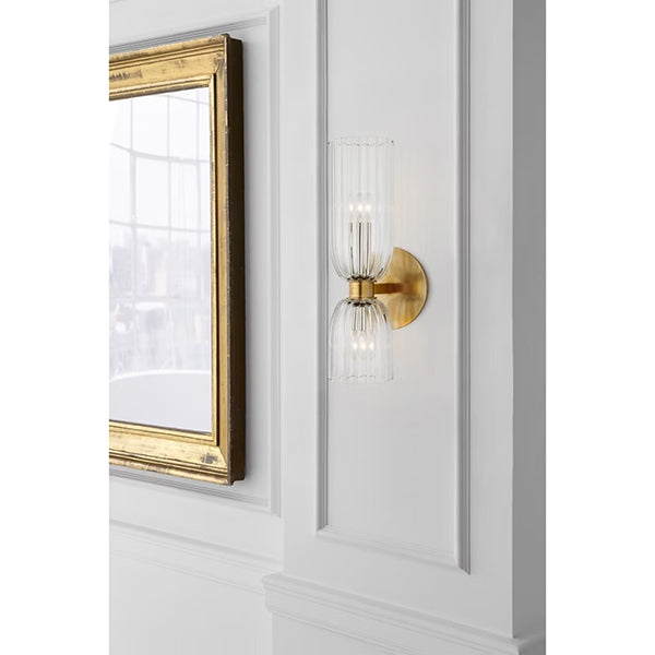 Boston Functional Double Arm Library Wall Sconce with Metal Shade