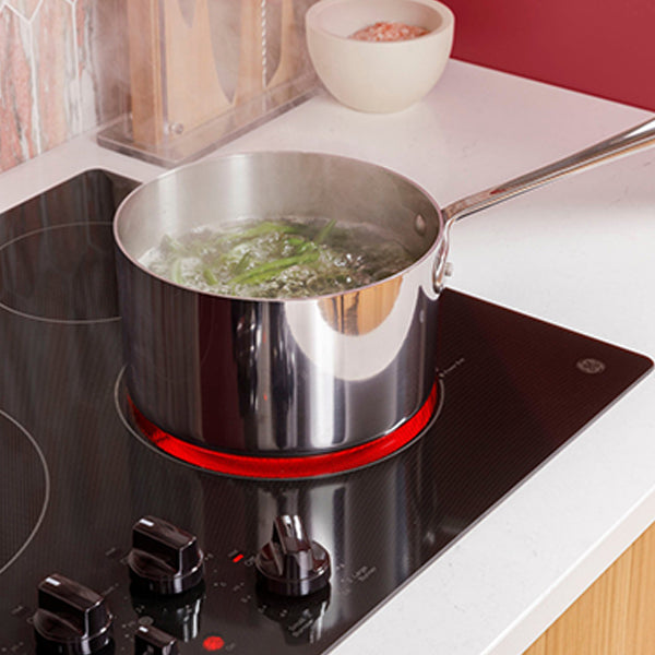 30 in Knob Control Electric Cooktop, Black