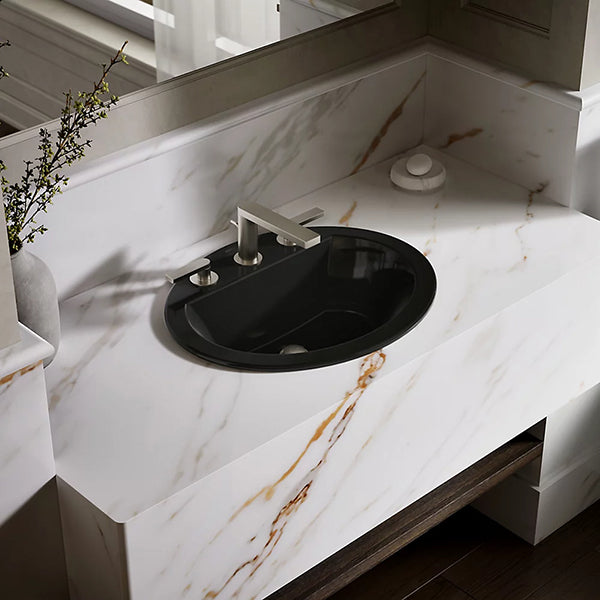 Bryant 20-1/4 in 8 in Widespread Oval Drop-In Bathroom Sink