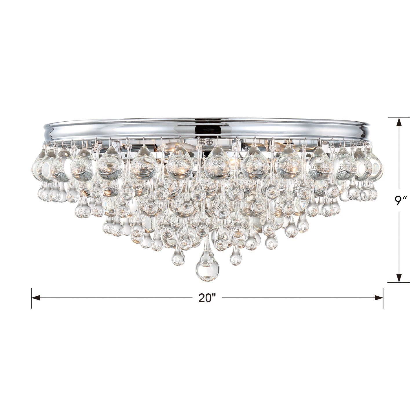 Calypso 6-Light 20 in Flush Ceiling Light