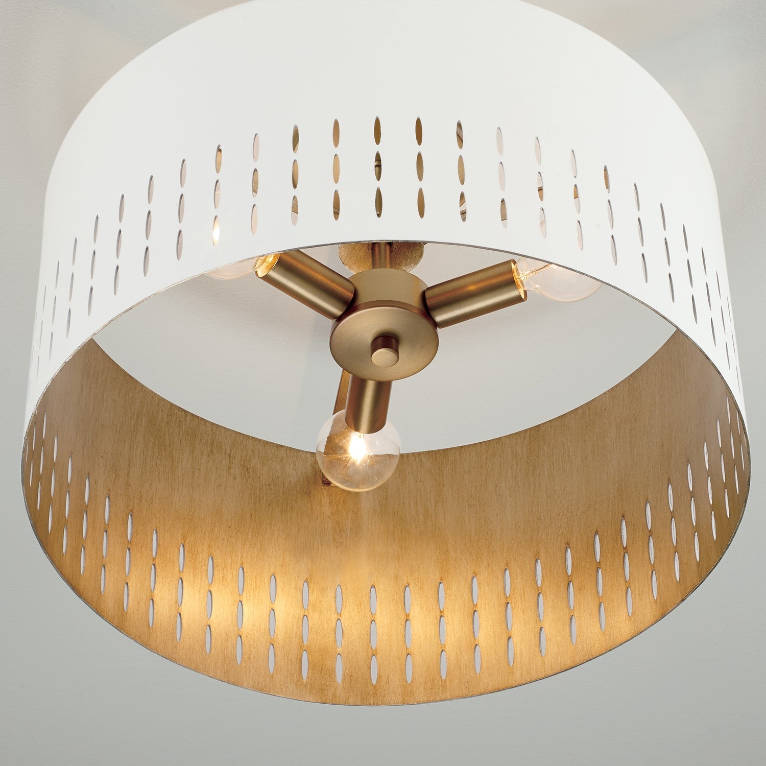 Eden 3-Light Semi-Flush Mount Ceiling Light