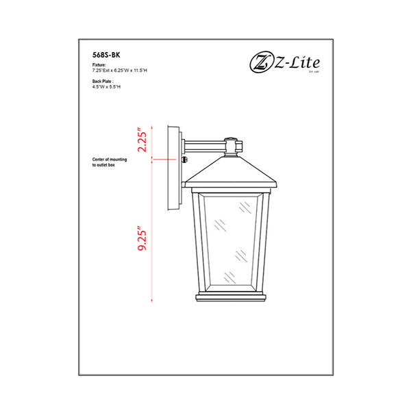 Z-Lite 568S-BK