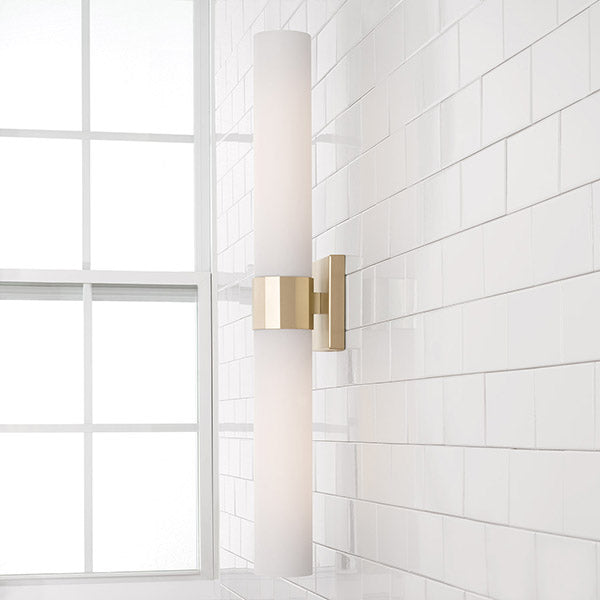 Sutton 2-Light Wall Sconce with Soft White Glass Shades