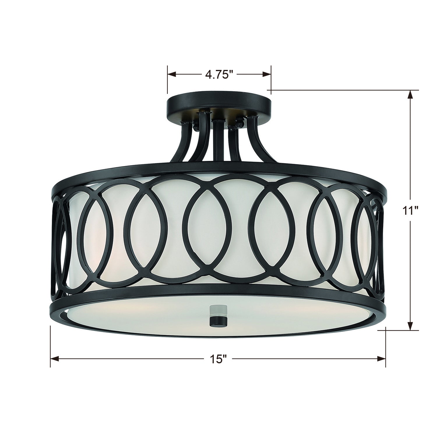 Graham 3-Light Semi-Flush Mount Ceiling Light