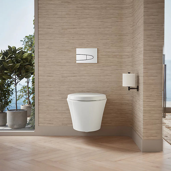 Veil 1.6 GPF Wall Hung Dual-Flush Compact Elongated Toilet