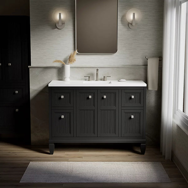 Hearthaven 48 in Bathroom Vanity Cabinet with Sink and Quartz Top