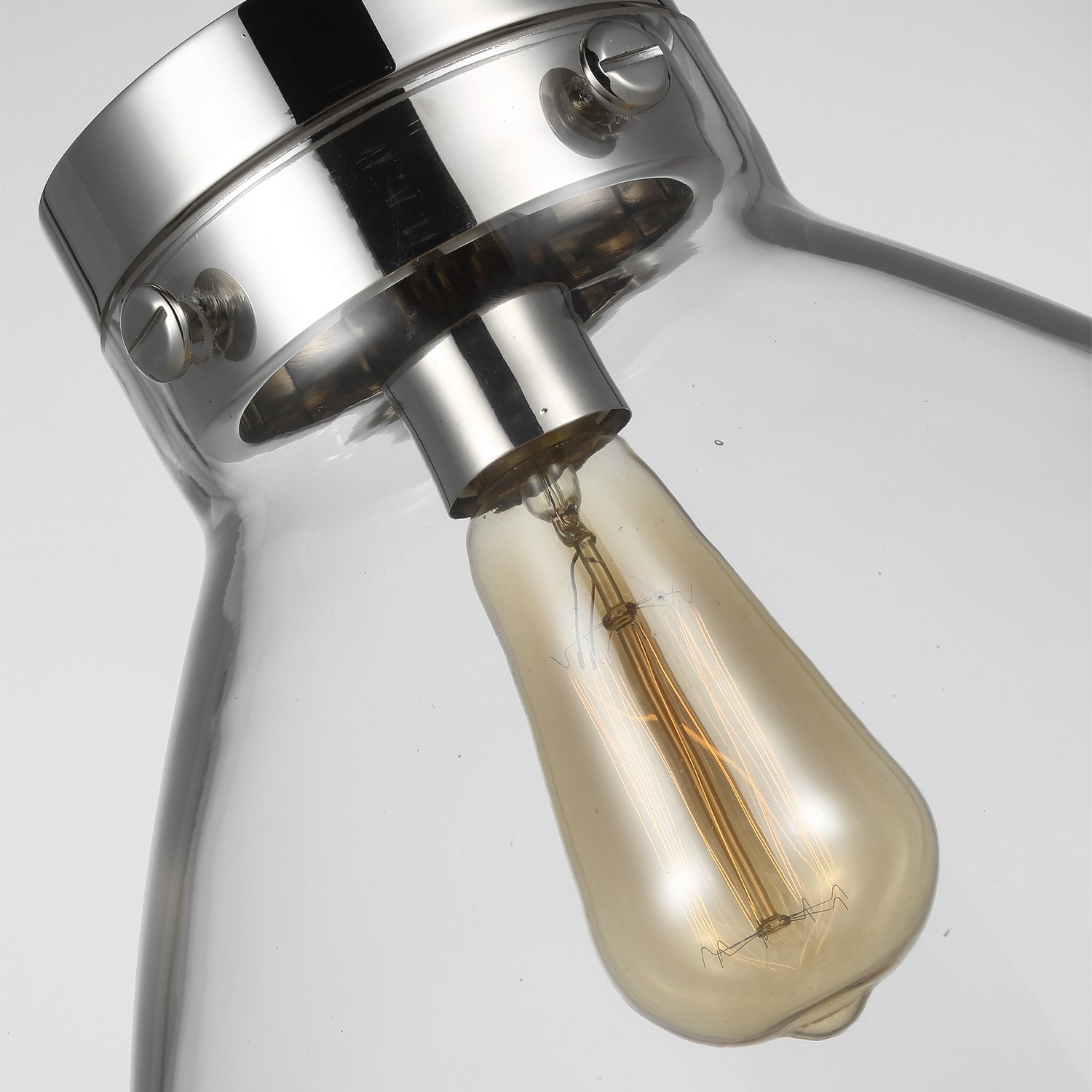 Garrett 1-Light Pendant Light with Clear Glass Shade