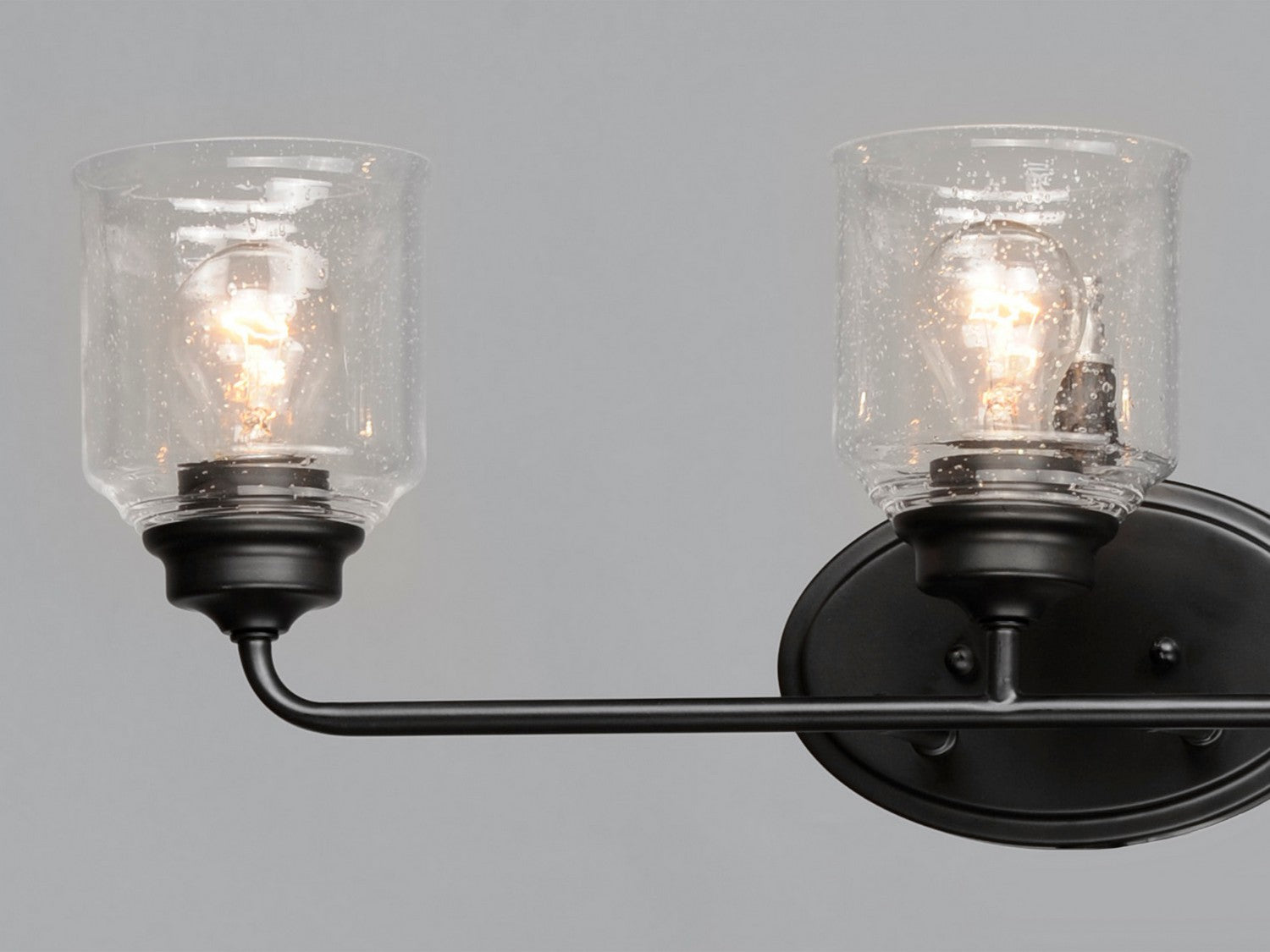 Acadia 3-Light Bathroom Vanity Light with Clear Seedy Glass Shade