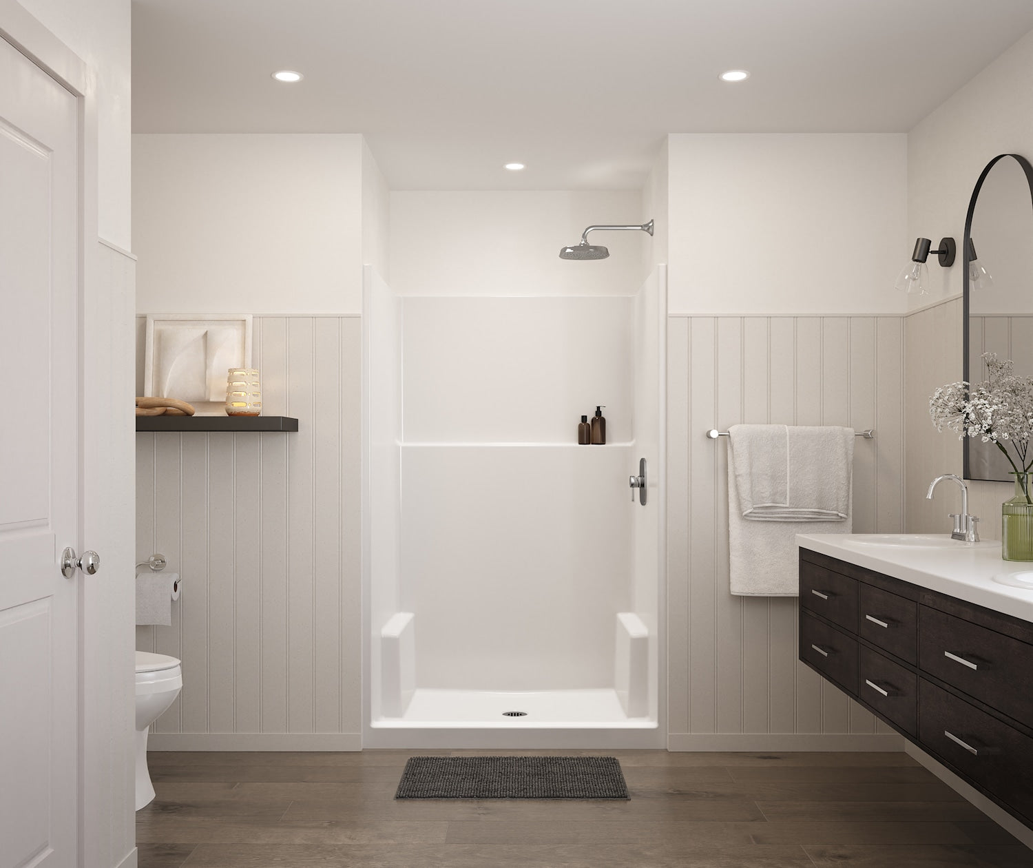Aquatic SH4836-WH: aquatic-icon-smooth-walls-shower-4836-wht-decor-front.jpg